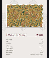 Upholstery fabrics -Ajrakh(Bagru)