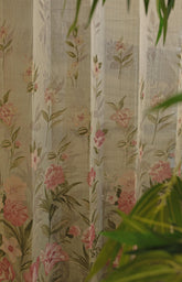 Curtains English floral printed curtains (sheer and opaque) prebooking