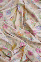 Fabrics - Satin cotton floral fabrics