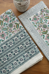 Mugal Bedsheets - King premium handblock print cotton bedsheets