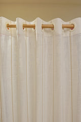 Curtains - Sheer curtains off white plain with stripes prebooking (description )