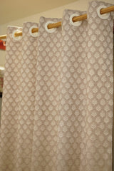 Curtains-Opaque self printed designer curtains