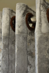 Curtains - Embroidery Sheer curtains grey shade prebooking (description )
