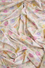 Fabrics - Satin cotton floral fabrics
