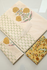 Bedsheets - King Percale cotton handblock bedsheets