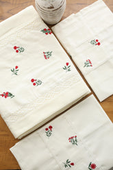 Bedsheets - King premium Machine Embroidery Bedsheet multi