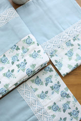 Bedsheets - King premium designer Printed lace bedsheet rotary