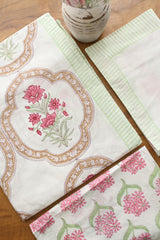 Bedsheets - King Percale cotton handblock print bedsheets