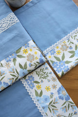 Bedsheets - King premium designer Printed lace bedsheet rotary