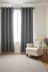 Curtain Solid- Opaque solid curtains Grey