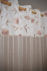 Curtains - Premium designer embroidery sheer curtains(semi transparent)