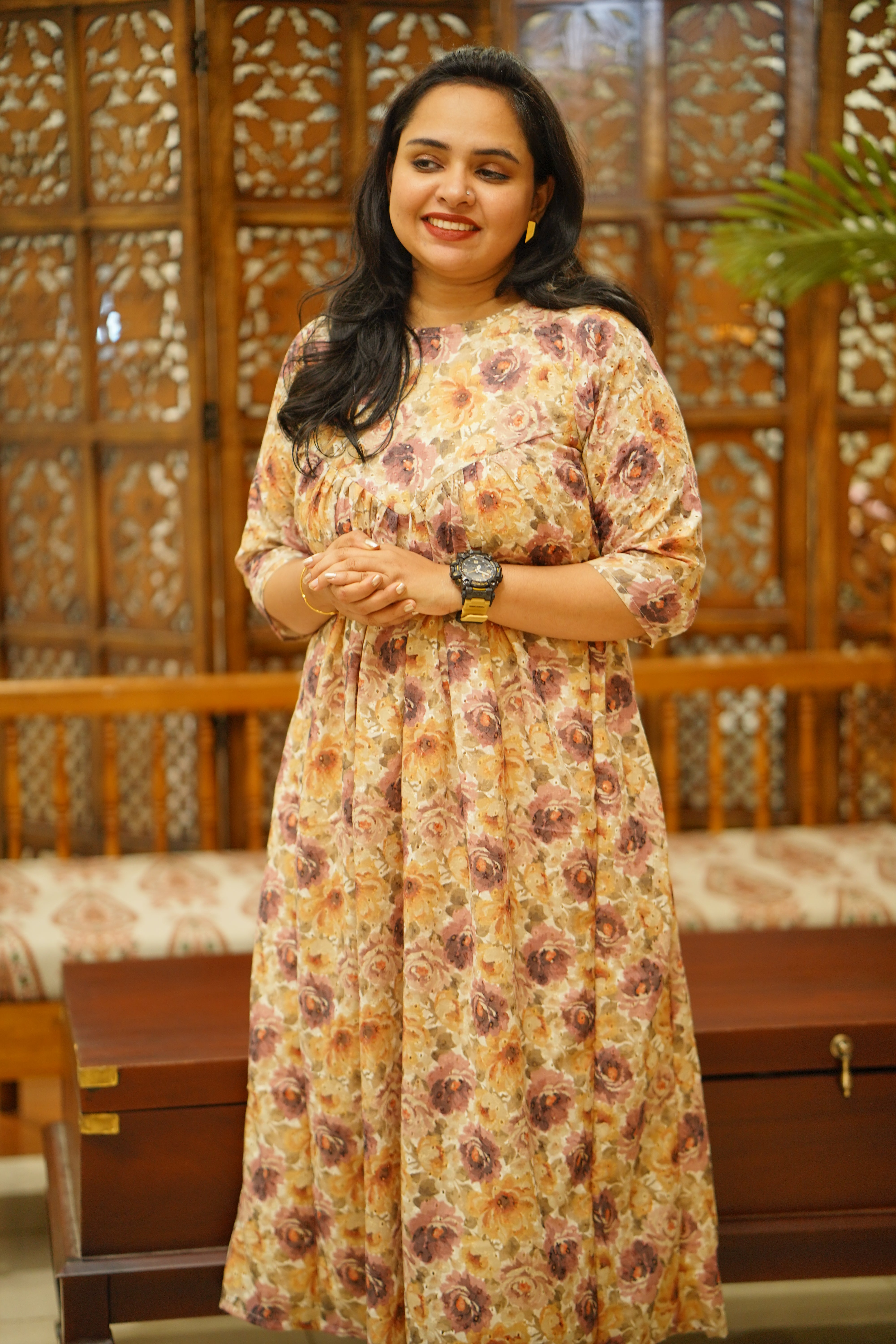 Sale Floral Hackoba Dress