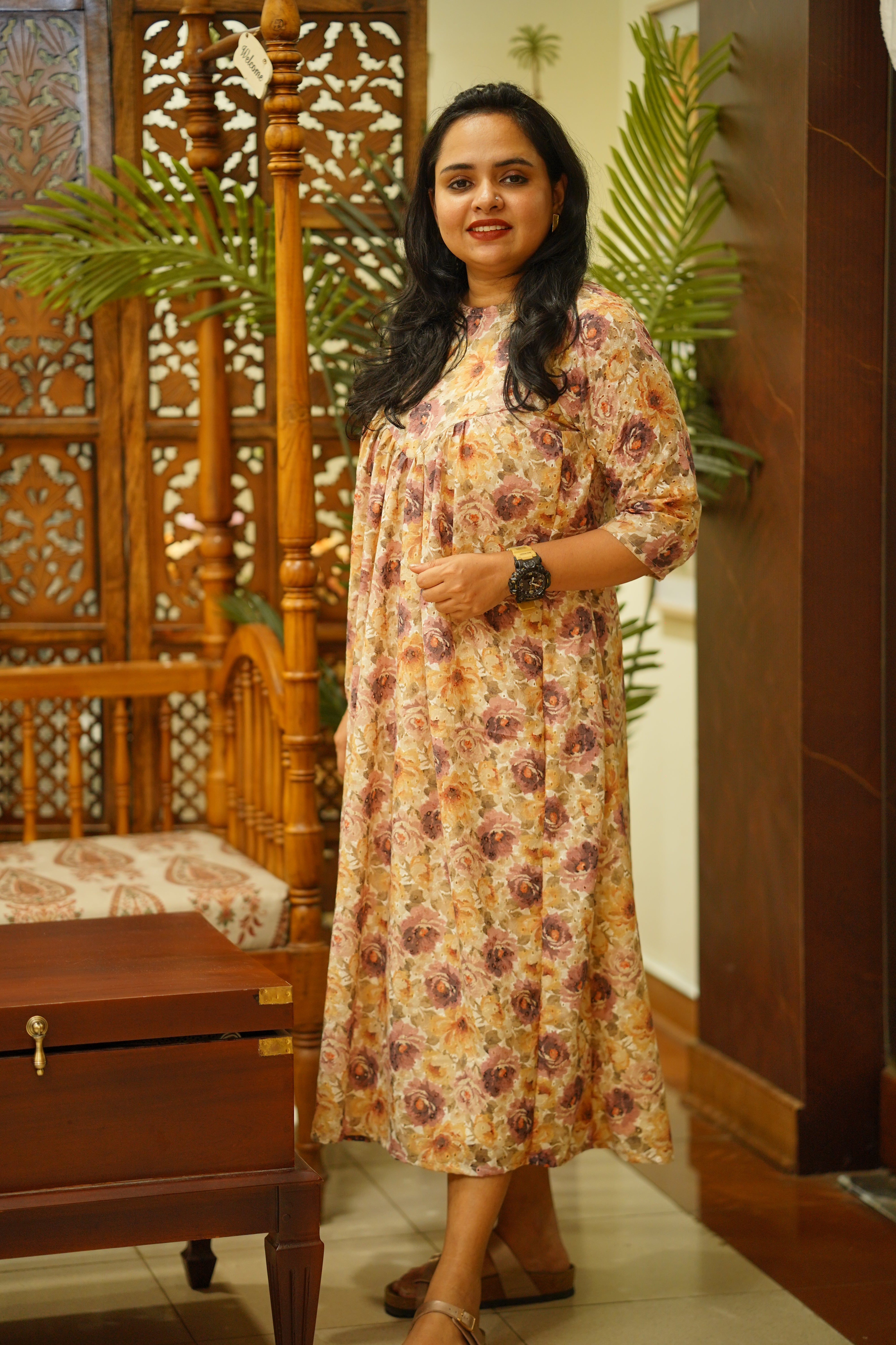 Sale Floral Hackoba Dress