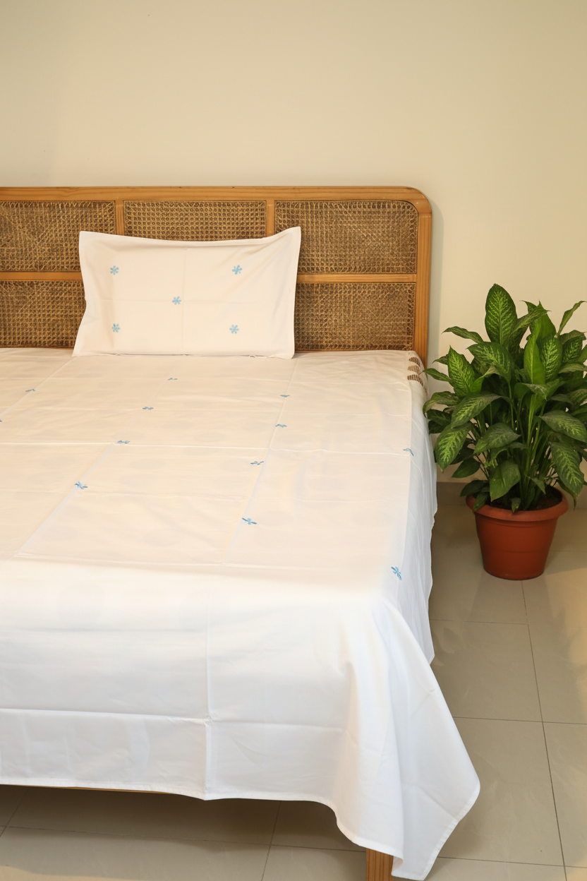 Bedsheets - Single Embroidery bedsheets