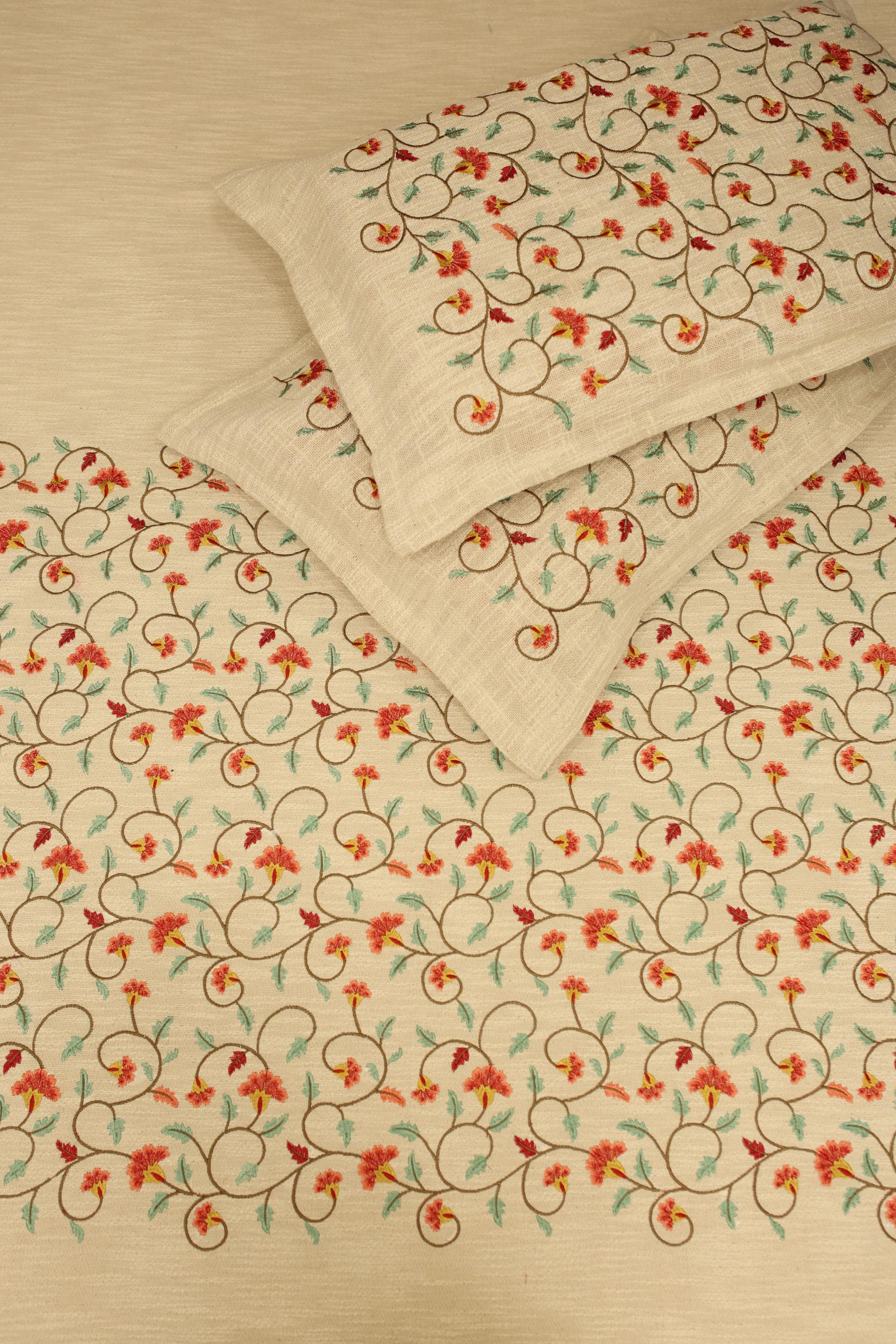 King : Spread : Embroidery Jute Bedspread