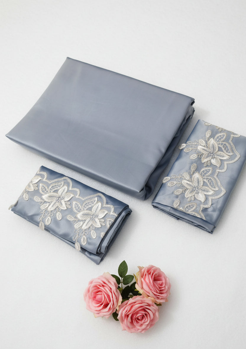 Bedsheets-Queen Silky lace bedsheets