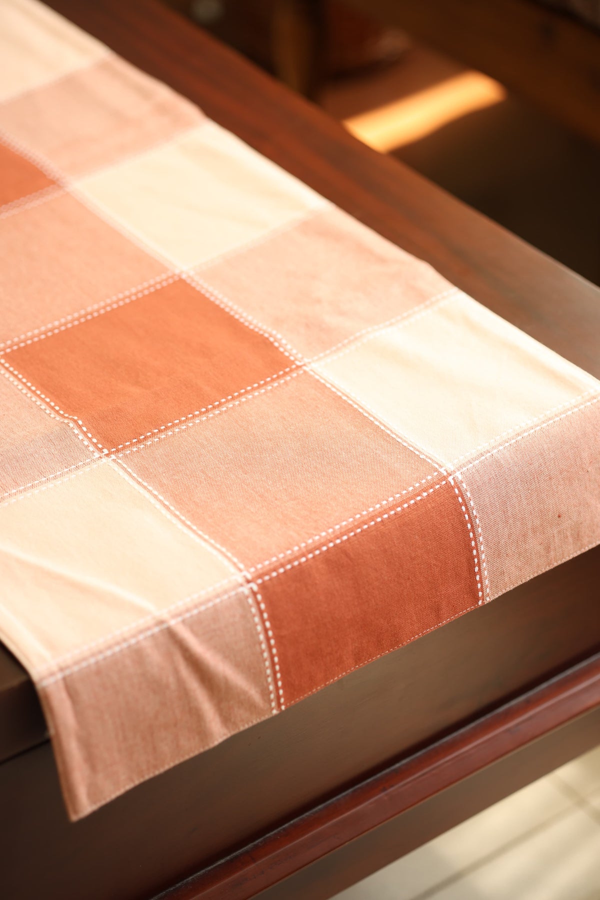 Checks Table runners - Cotton Runners,colour: pink