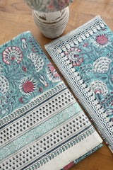Mugal Bedsheets - King premium handblock print cotton bedsheets