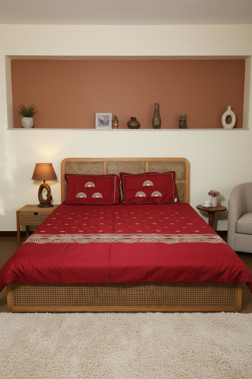 Bedsheets - King premium Machine Embroidery Bedsheet