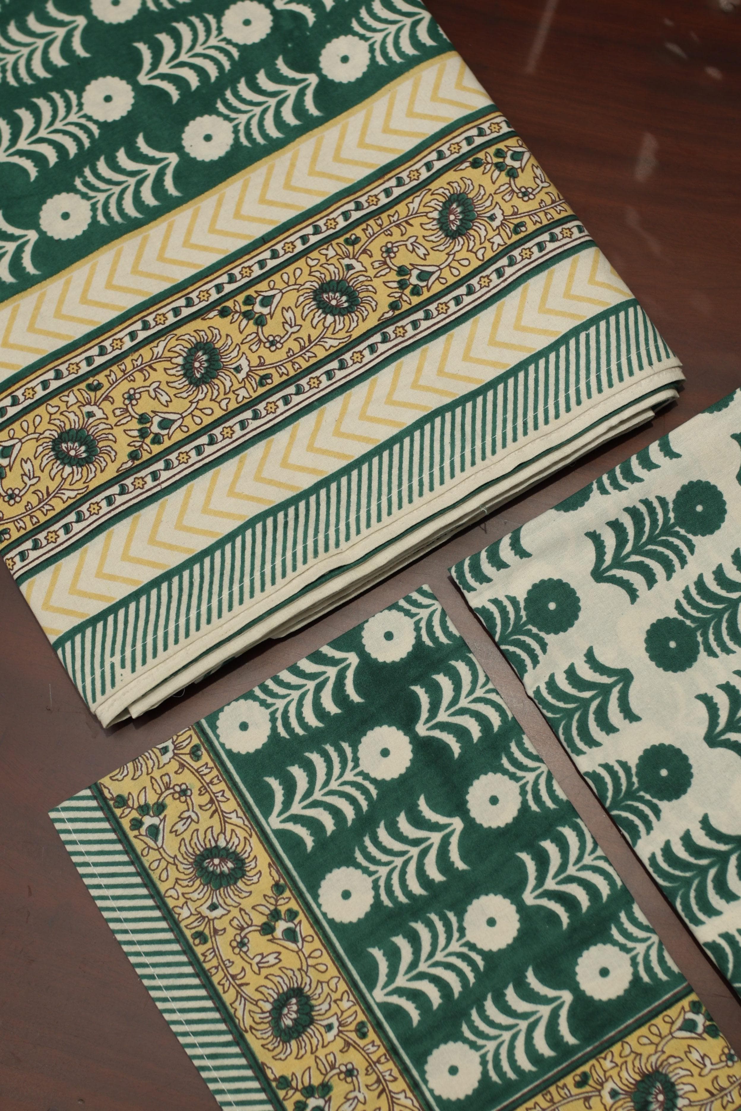 Bedsheets - Queen handblock rajwada print bedsheets