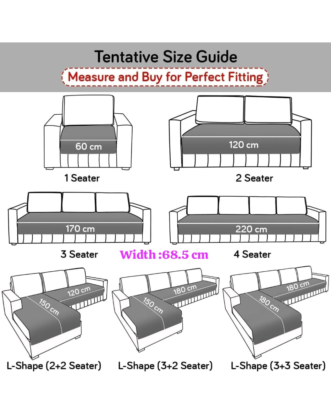 Sofa protector ( meter per) description *𝗻𝗼𝘁 𝗮𝗻𝘁𝗶 𝘀𝗸𝗶𝗱*