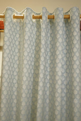 Curtains-Opaque self printed designer curtains