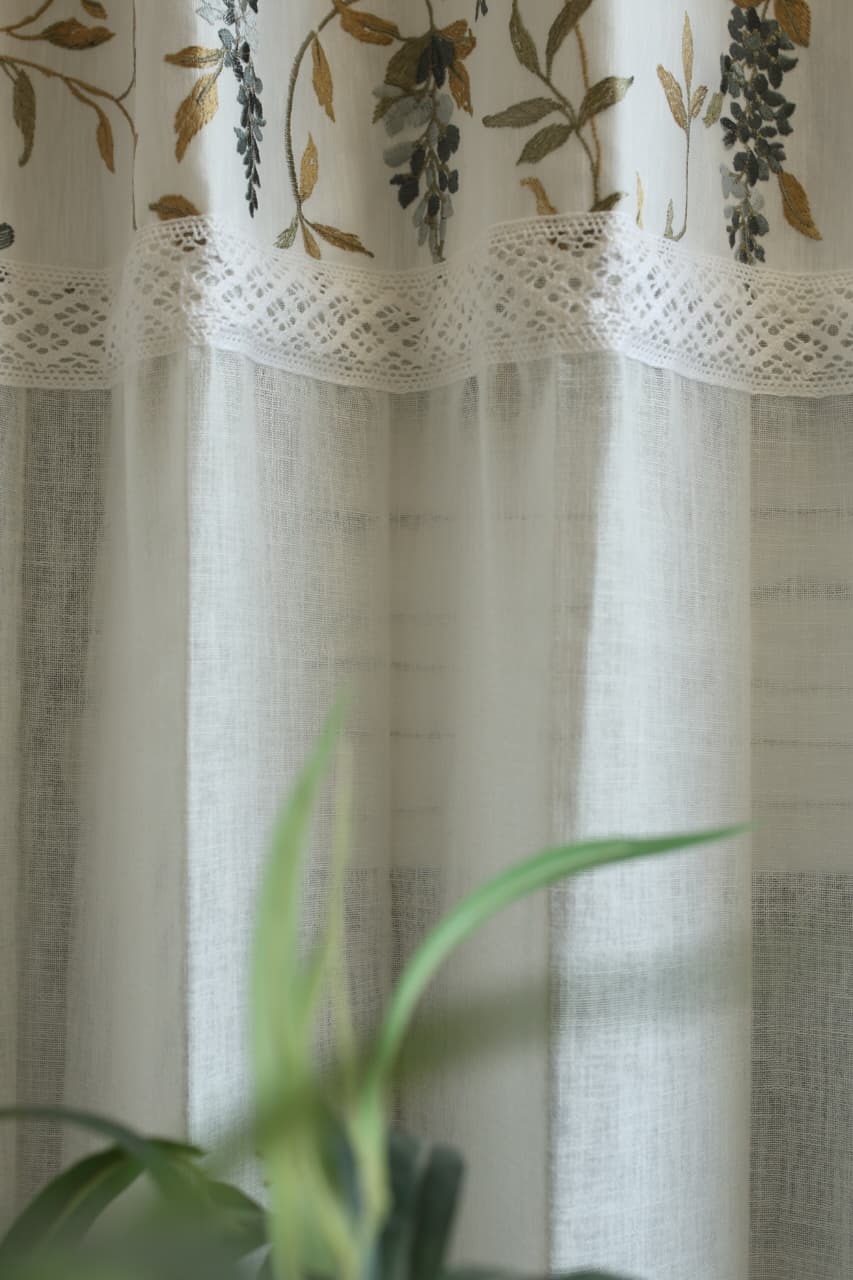 Curtains -Premium embroidery sheer curtain