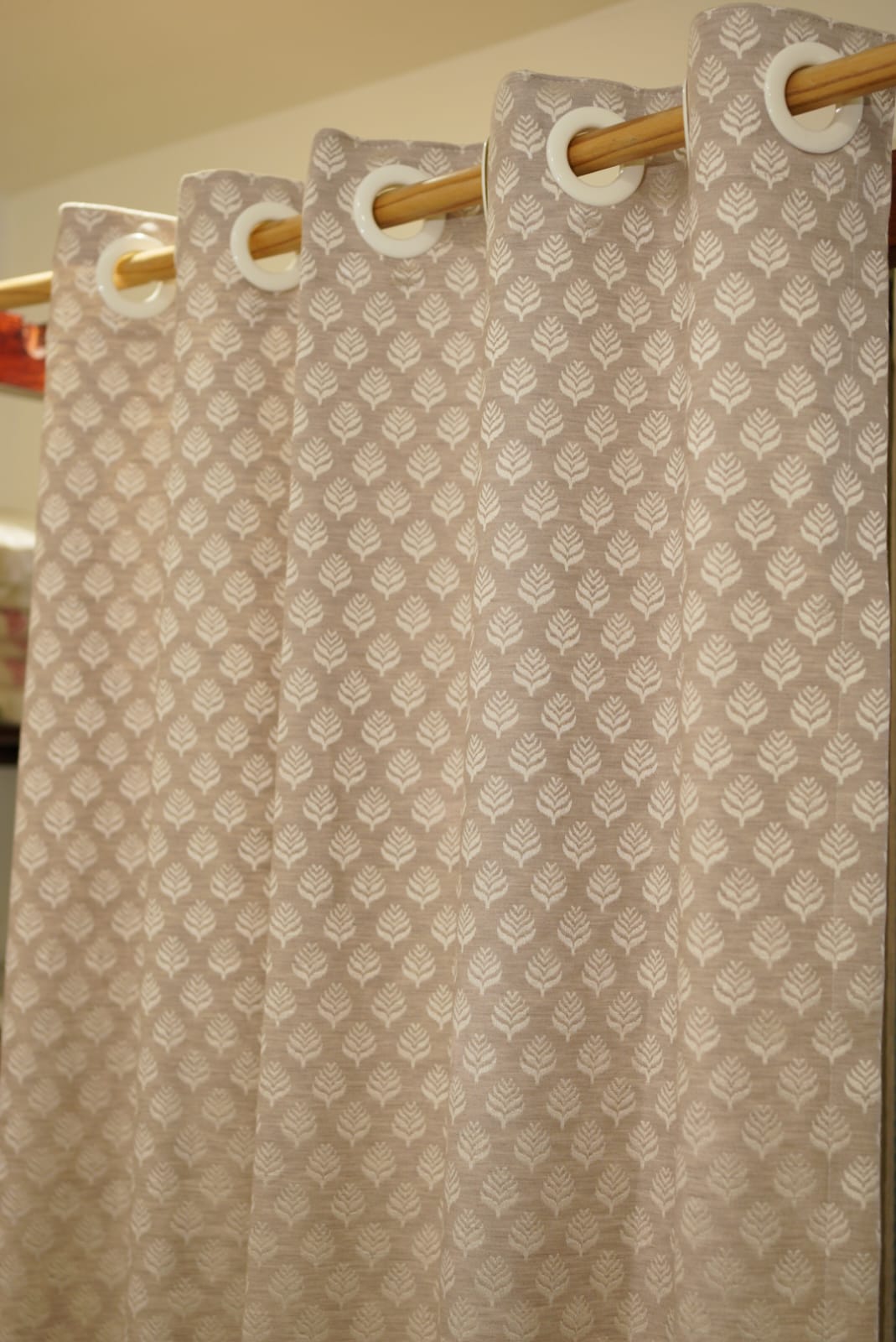 Curtains-Opaque self printed designer curtains