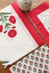 Bedsheets - King Percale cotton handblock print bedsheets