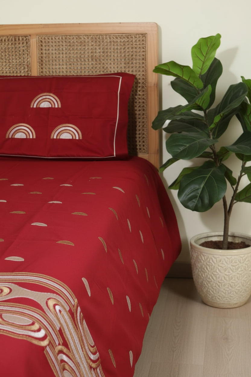 Bedsheets - King premium Machine Embroidery Bedsheet