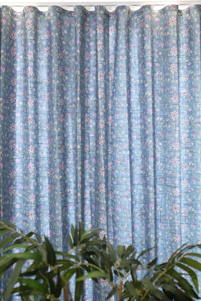 Curtains - Premium kantha print floral opaque curtains prebooking