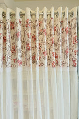 Curtains : Floral printed sheer curtains prebooking (description )