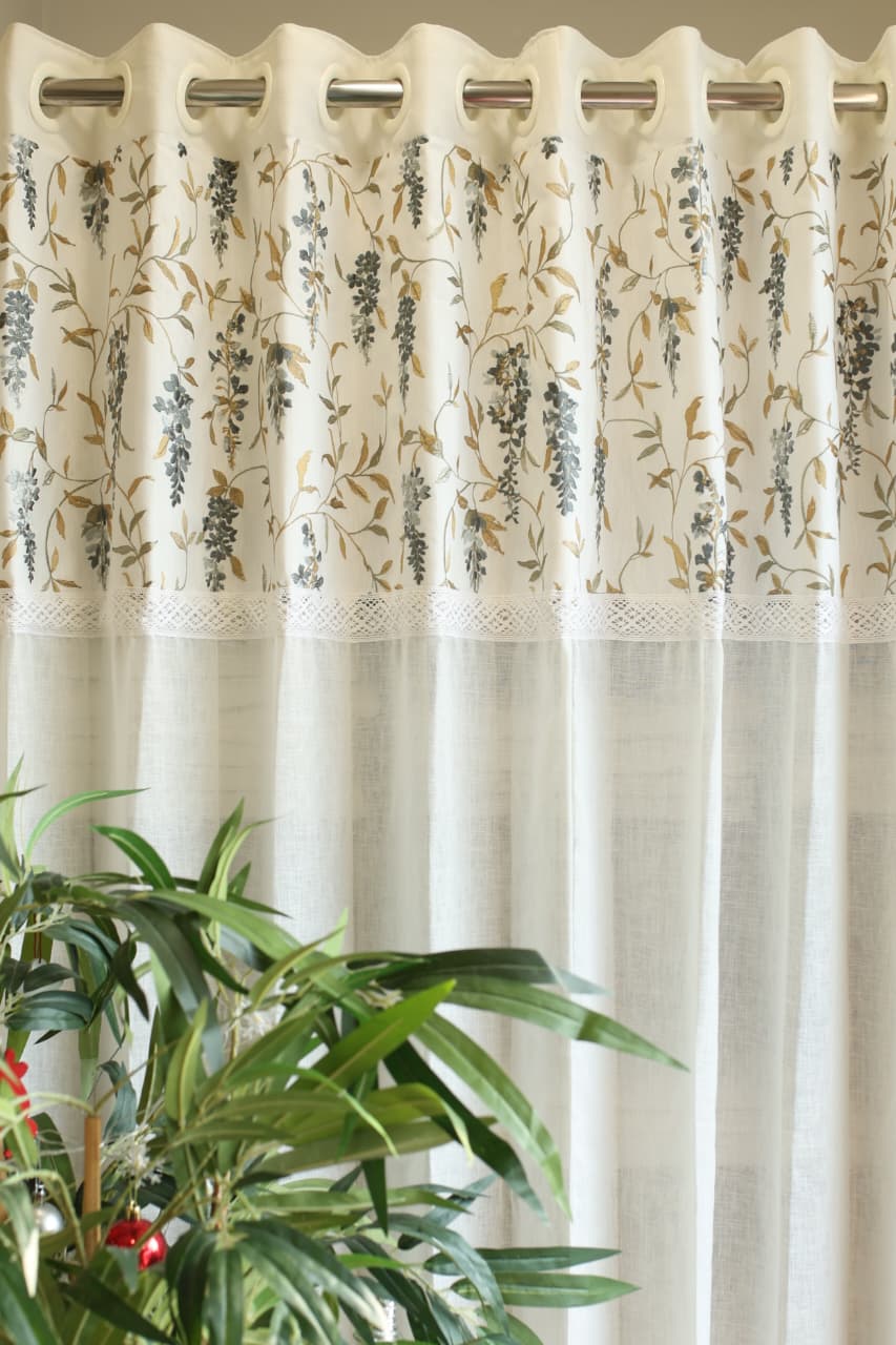 Curtains -Premium embroidery sheer curtain
