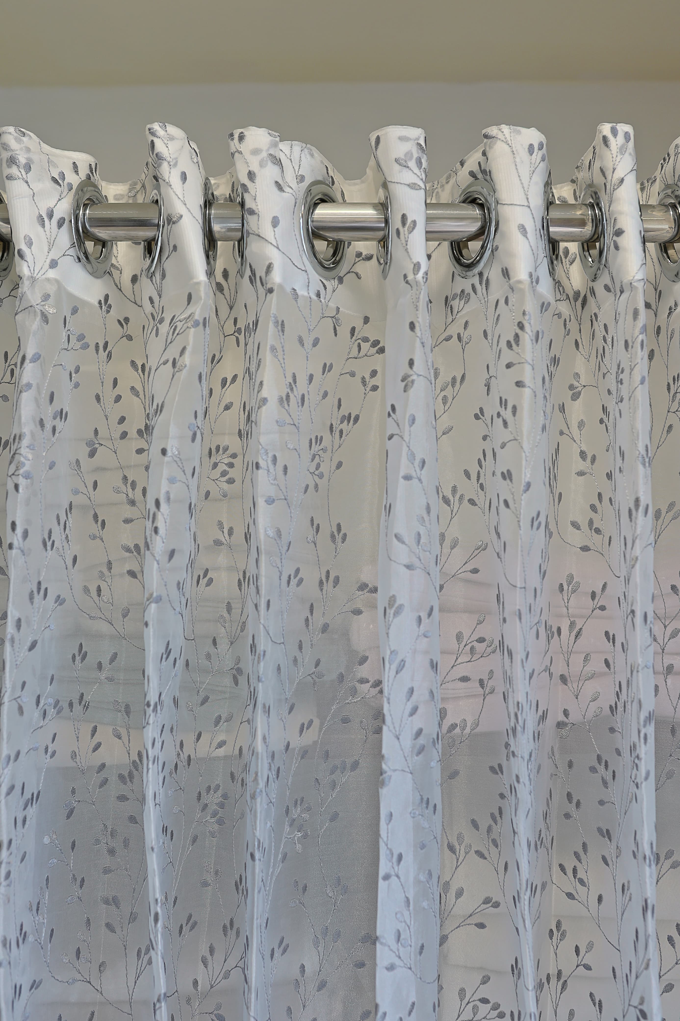 Curtains-Premium embroidery sheer curtains