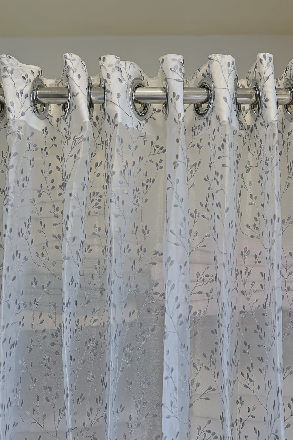 Curtains-Premium embroidery sheer curtains