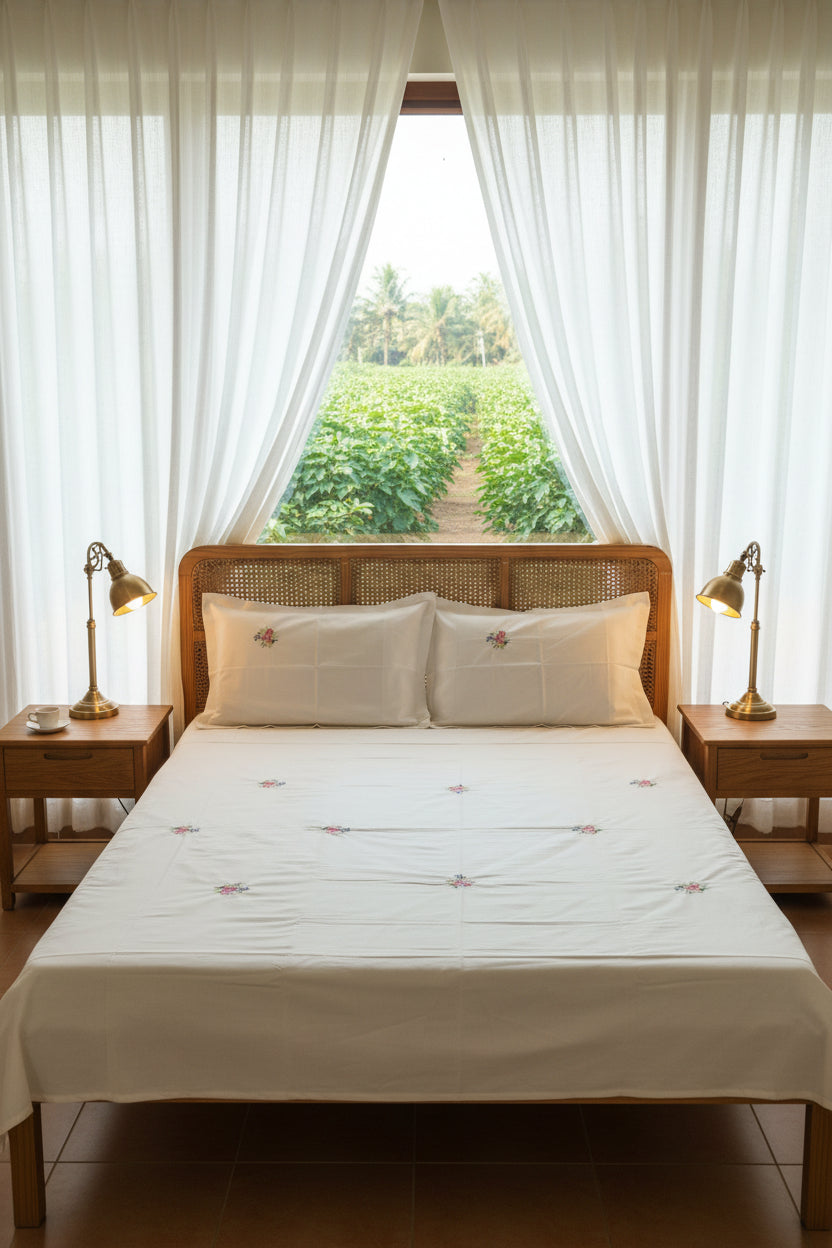 BedCover/Bedspread - Queen embroidery Sheet
