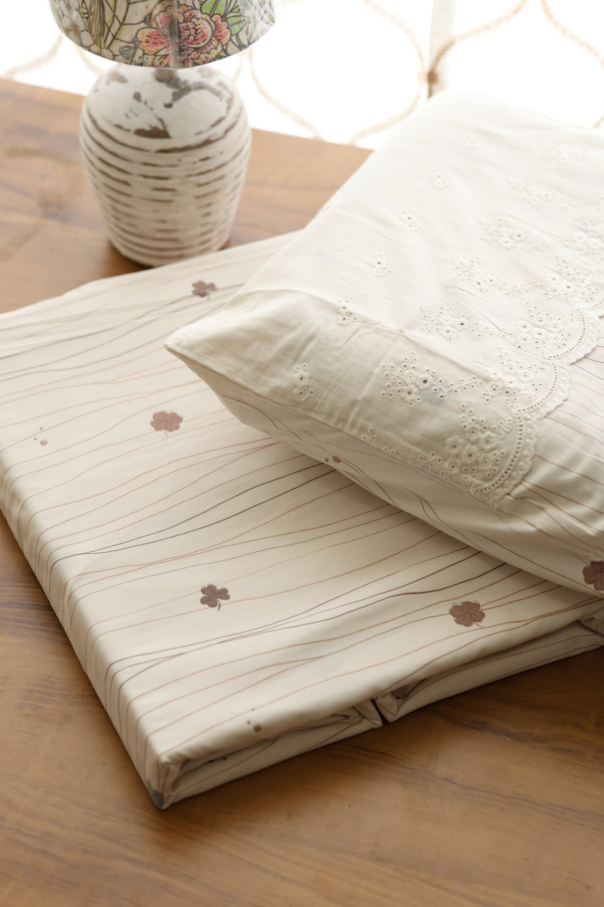 Bedsheets - Premium soft cotton english floral lace bedsheets