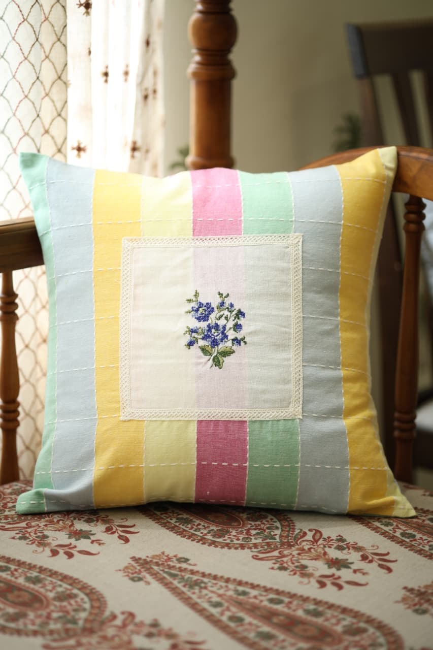 Cushion covers - 16*16 inches cross stitch embroidery