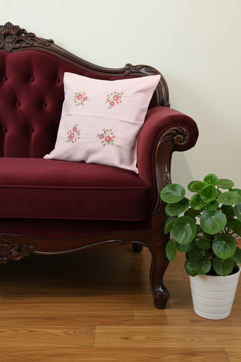Cushion covers:Cross stitch embroidery 16*16 inches