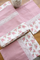 Bedsheets - King premium designer Printed lace bedsheet rotary