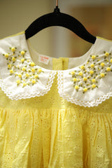 Kids dress - Hakoba with embroidery 12-18 months