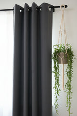 Curtain Solid- Opaque solid curtains Grey