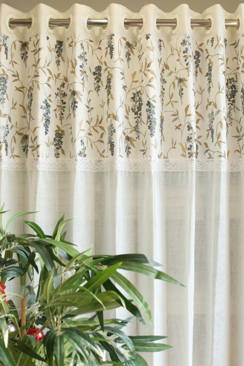 Curtains -Premium embroidery sheer curtain