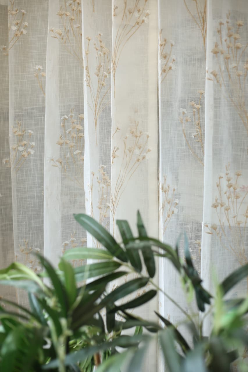 Curtains - Premium Embroidery sheer curtains
