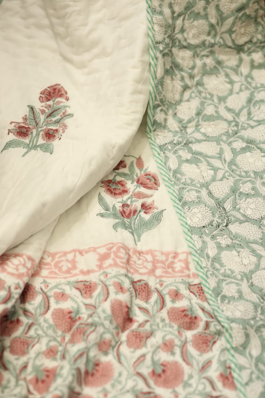 Single Quilt Handblock print