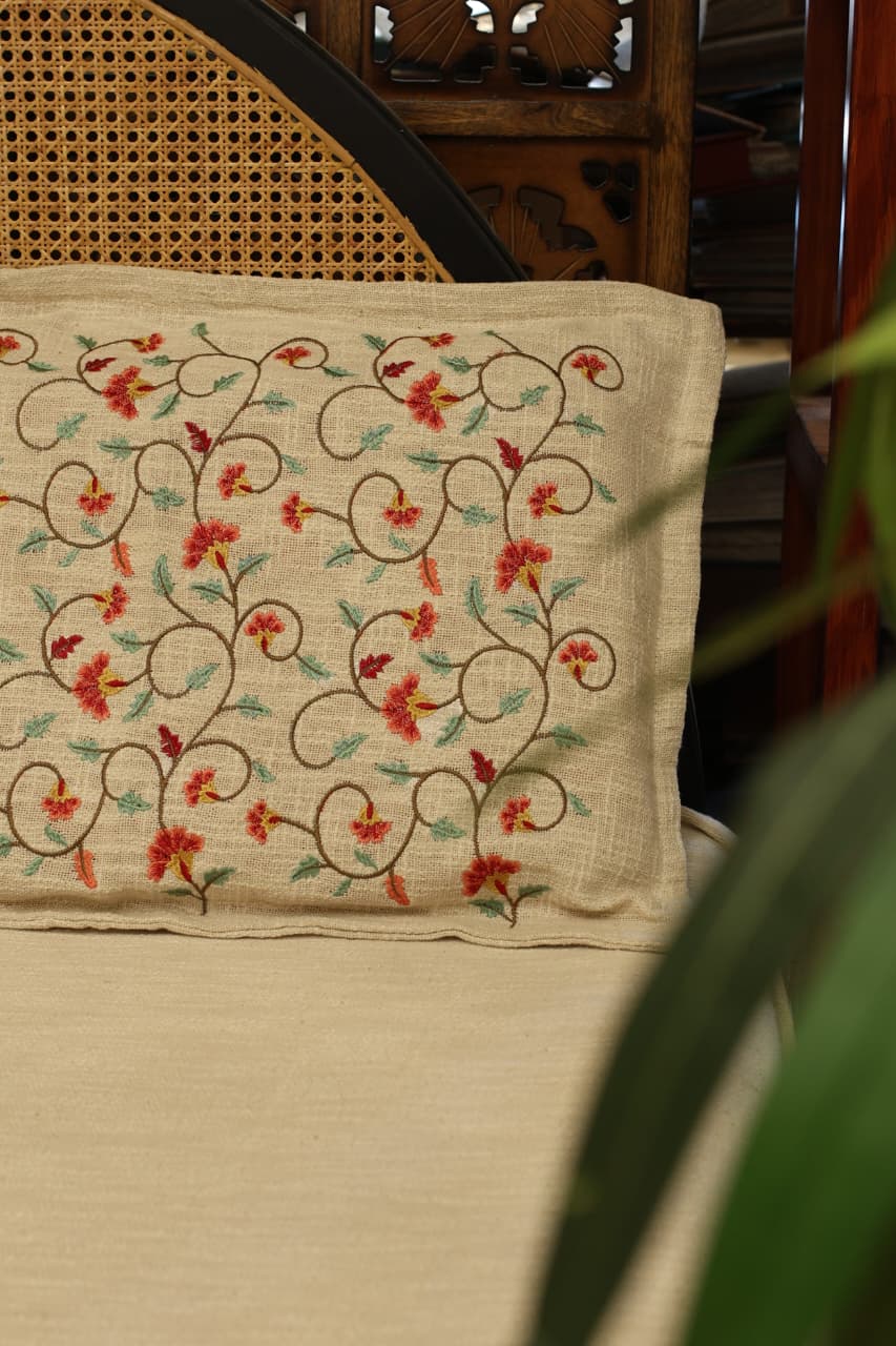 King : Spread : Embroidery Jute Bedspread