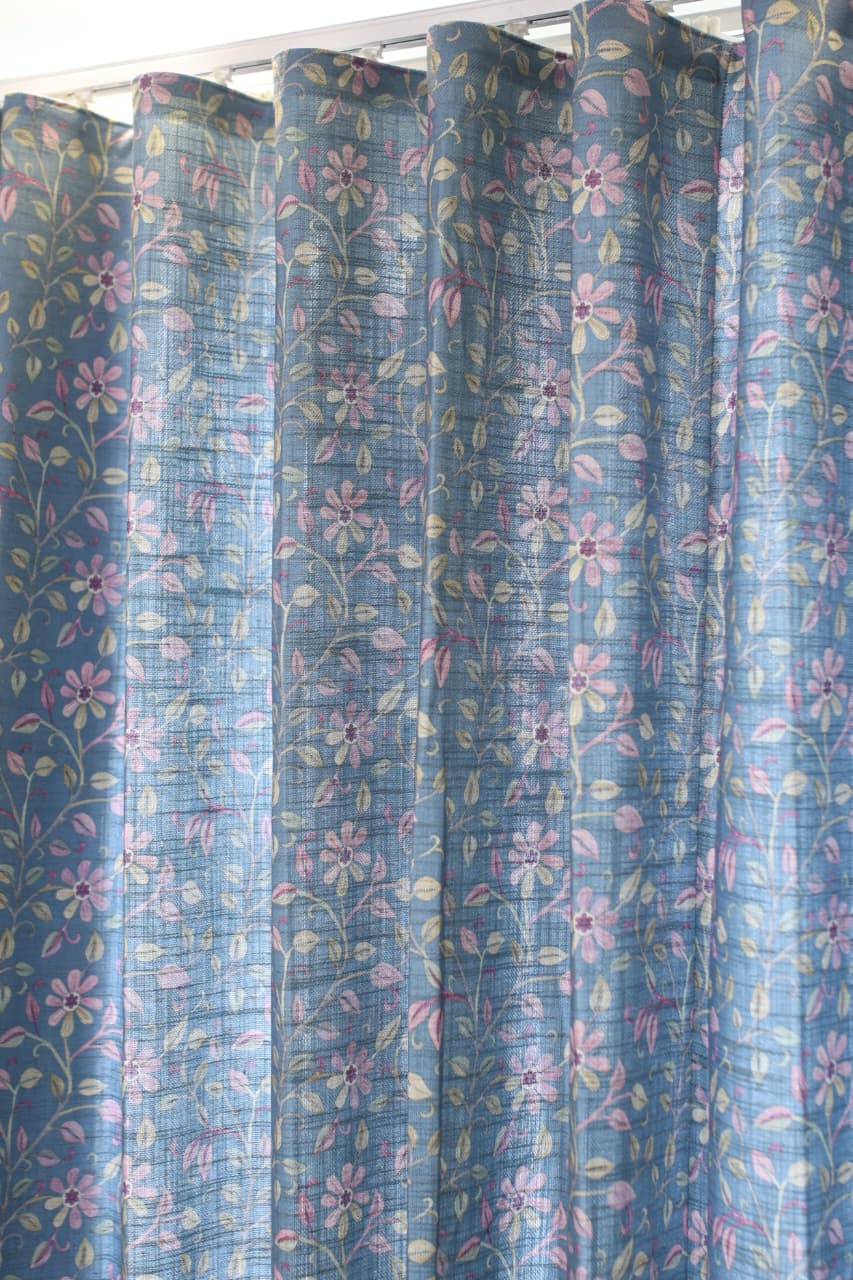 Curtains - Premium kantha print floral opaque curtains prebooking