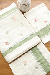 Bedsheets - Queen premium Machine Embroidery Bedsheet multi