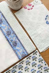 Bedsheets - King Percale cotton handblock print bedsheets