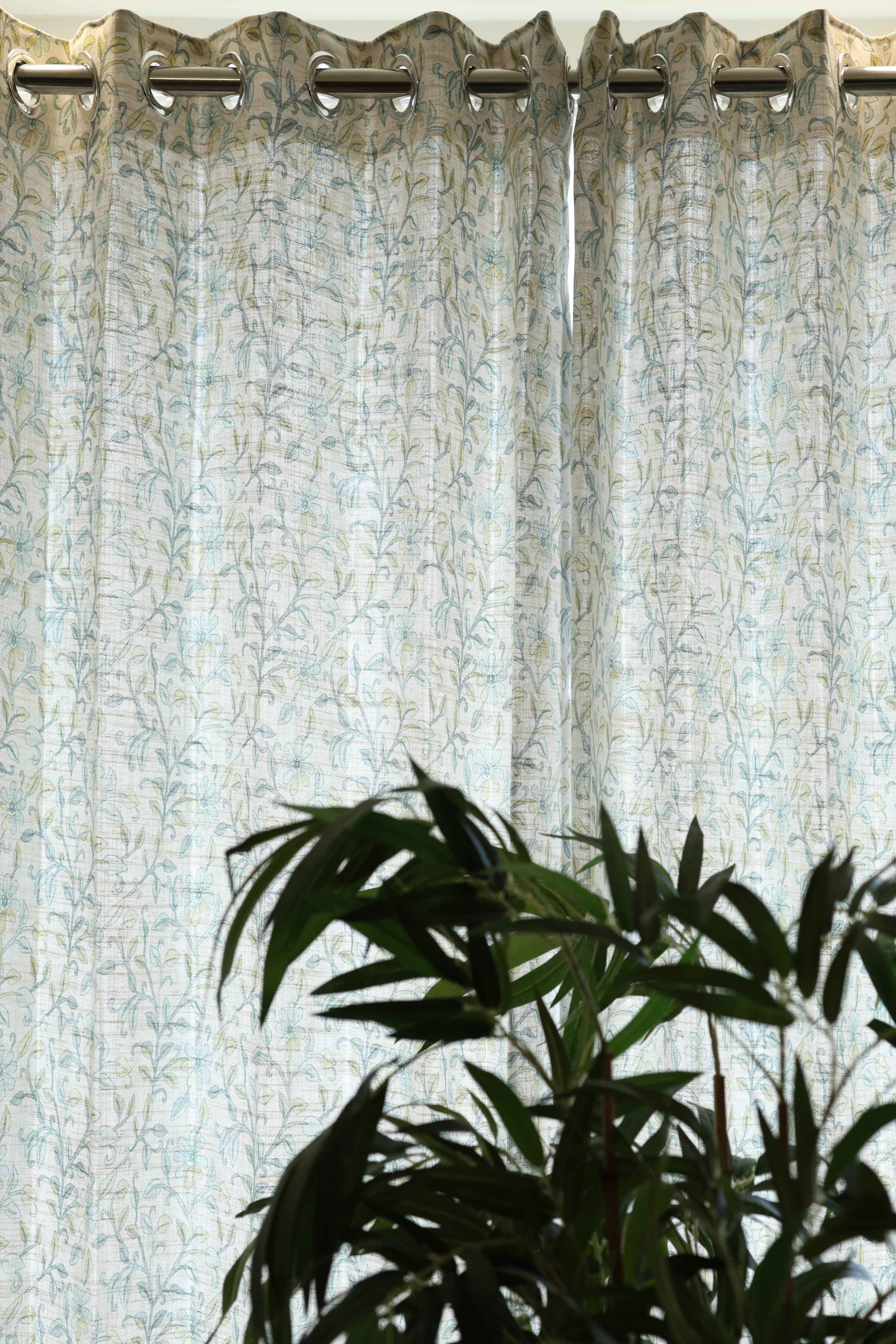 Curtains - Premium kantha print floral opaque curtains prebooking